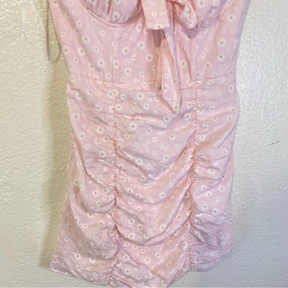 Princess Polly Back To Paris Pink Floral Print Mini Dress Coquette Size 2 - Picture 5 of 7
